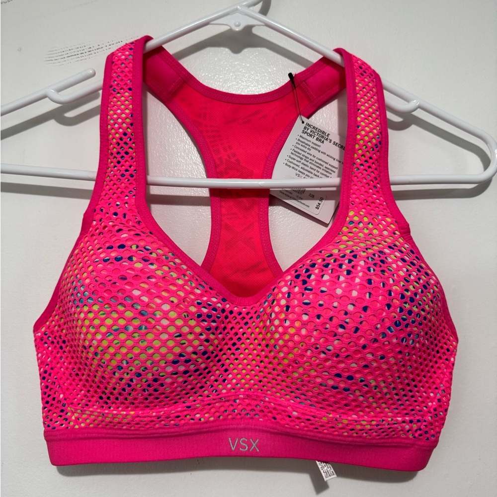 Victoria’s Secret VSX 32B Incredible Sport Bra Tropical/Pink